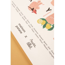Affiche abécédaire - langue des signes illustrée