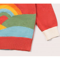 Cardigan en tricot enfant arc-en-ciel
