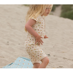 Combishort imprimé "Jardin" à boutons
