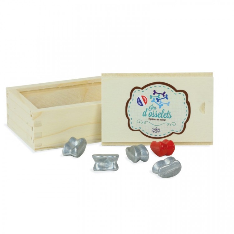 Jeu d'osselets en coffret bois Jeu d'osselets en coffret bois