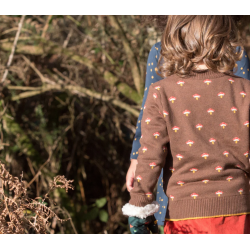 Pull enfant en coton bio - motif Champignons
