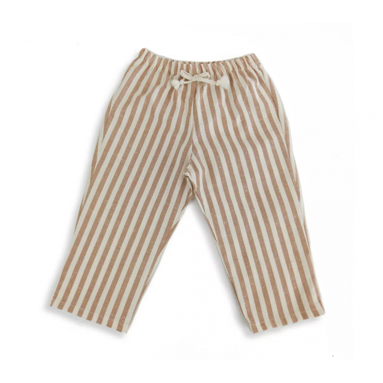 Pantalon en coton Ă larges rayures Pantalon en coton Ă larges rayures