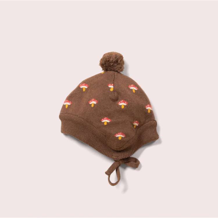 Bonnet coton tricot - motif Champignons Bonnet coton tricot - motif Champignons