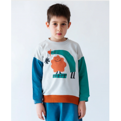 Sweat-shirt molletonné enfant "Bonshommes"