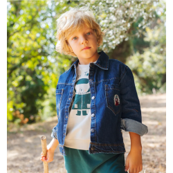 Veste en denim brut