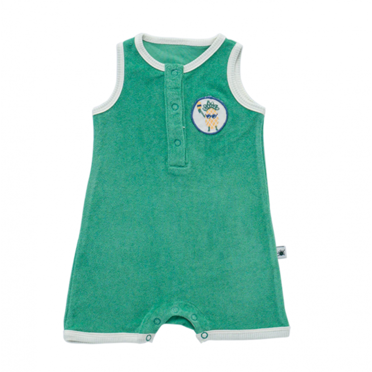 Combishort en éponge avec badge brodé Combishort en éponge avec badge brodé