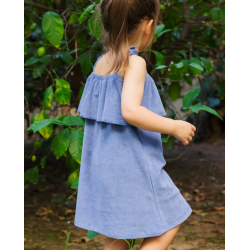 Robe d'été en éponge à bretelles