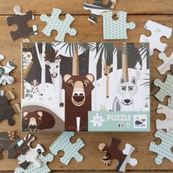 Puzzle "Hiver en forêt" - 70 pièces