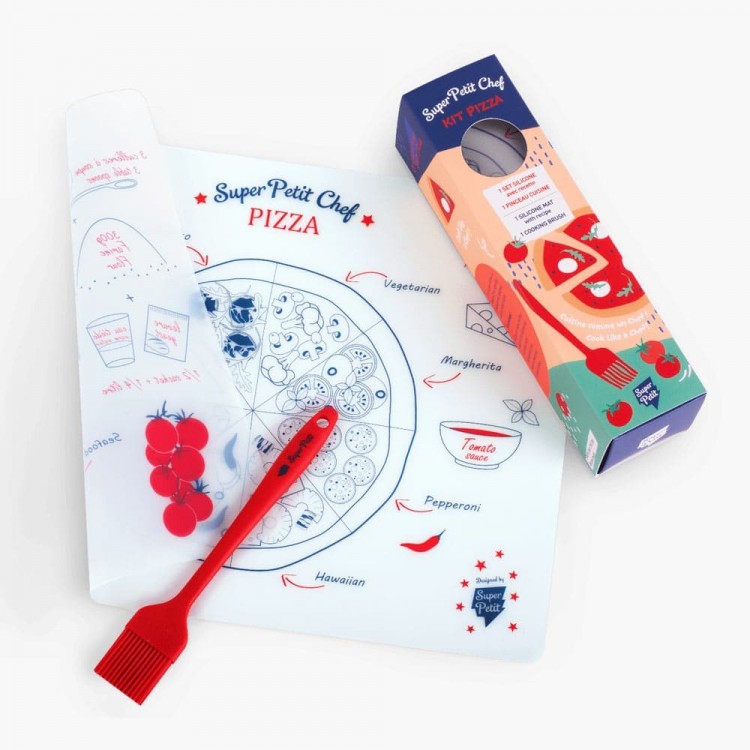 Kit pizza avec set en silicone - SuperPetit Chef Kit pizza avec set en silicone - SuperPetit Chef
