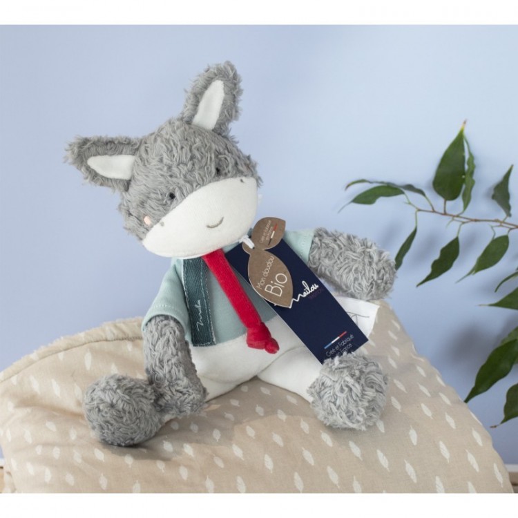Doudou âne en coton bio - 25 cm Doudou âne en coton bio - 25 cm