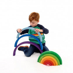 Arc-en-ciel géant en bois 10 pièces 50cm