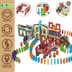 Parcours de dominos en bioplastique - La Ville
