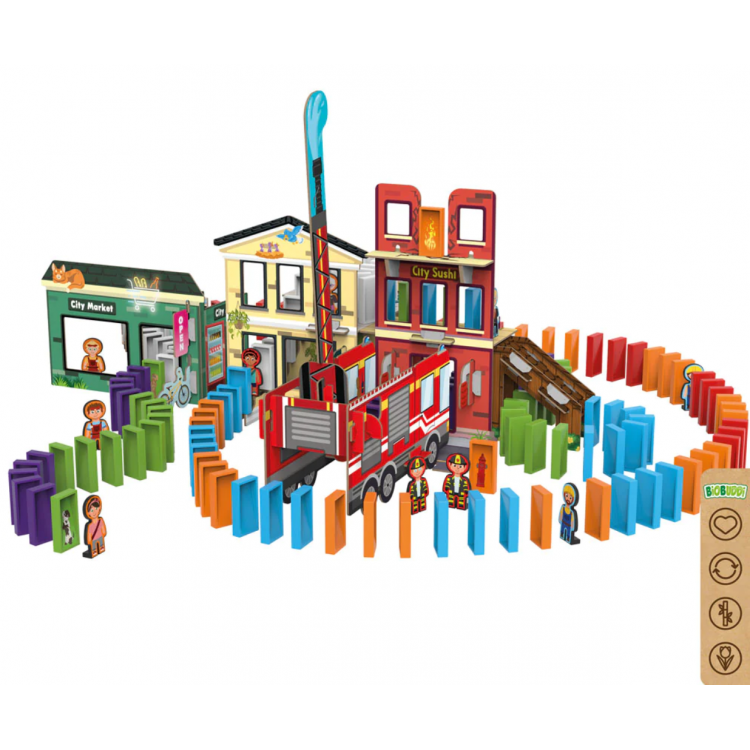 Parcours de dominos en bioplastique - La Ville Parcours de dominos en bioplastique - La Ville