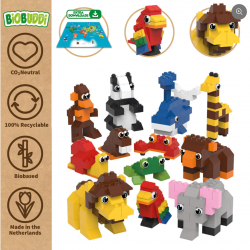 Jeu de briques en bioplastique - L'aventure animale