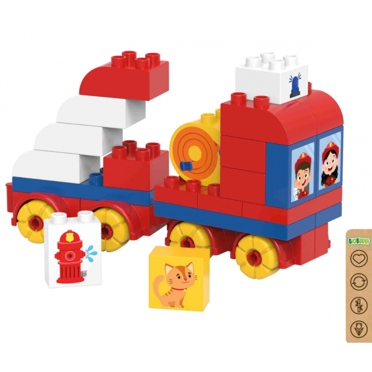 Je de briques en bioplastique - Le camion de pompiers Je de briques en bioplastique - Le camion de pompiers