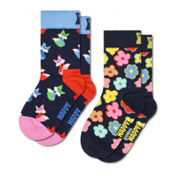 Pack 2 chaussettes fantaisie anti-glisse