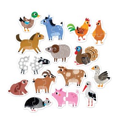 Puzzles progressifs - Animaux de la ferme