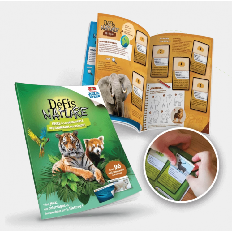 Album et autocollants Défis Nature - Animaux du monde Album et autocollants Défis Nature - Animaux du monde