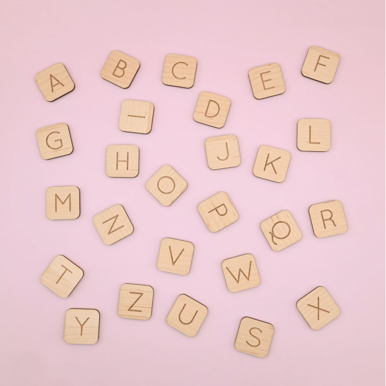 Alphabet magnétique en bois - 26 lettres