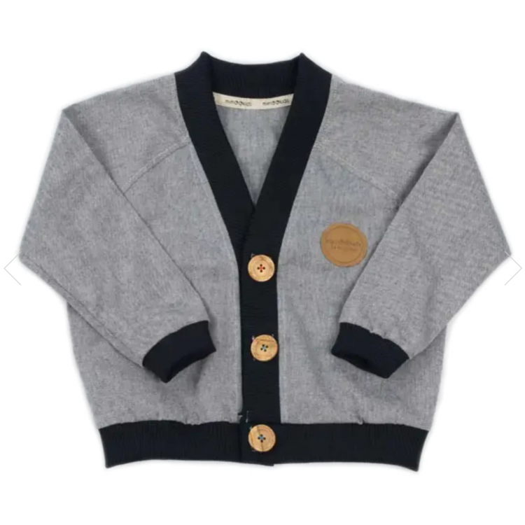 Cardigan "Close-me" coton bio upcyclé Cardigan "Close-me" coton bio upcyclé