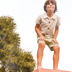 Shorts "Close-Me" en coton bio upcyclé