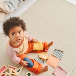 Memory Montessori en tissu upcyclé