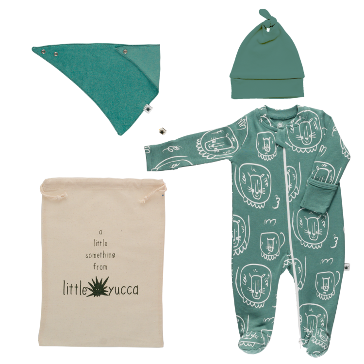 Set cadeau de naissance 3 pièces coton bio Set cadeau de naissance 3 pièces coton bio