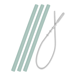 Set de 3 pailles en silicone + brosse