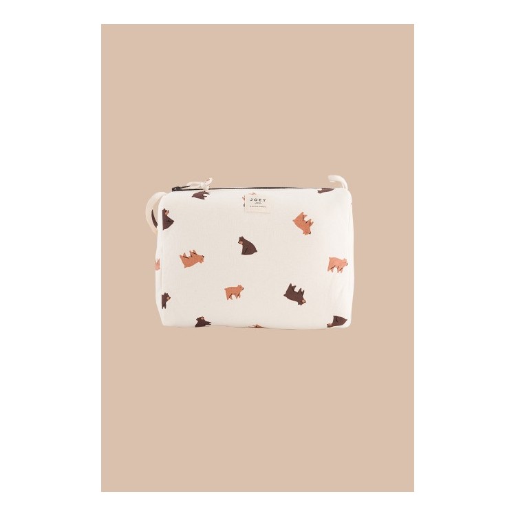 Trousse de toilette matelassée - imprimé ours Trousse de toilette matelassée - imprimé ours