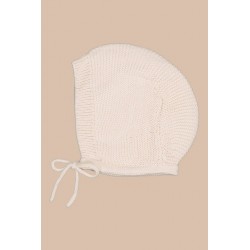 Béguin en maille de coton et laine
