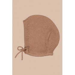 Béguin en maille de coton et laine