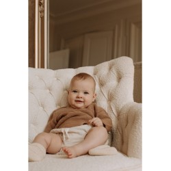 Brassière en maille coton bio et laine mérinos