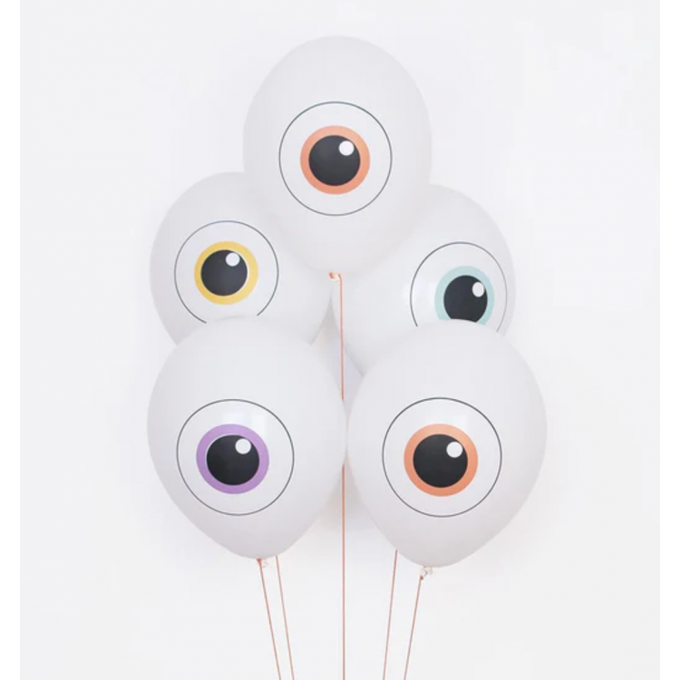 5 ballons de baudruche imprimés "Œil" 5 ballons de baudruche imprimés "Œil"