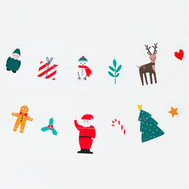 Guirlande déco de Noël en papier Guirlande déco de Noël en papier