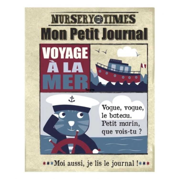 Mon petit journal en tissu - La mer Mon petit journal en tissu - La mer
