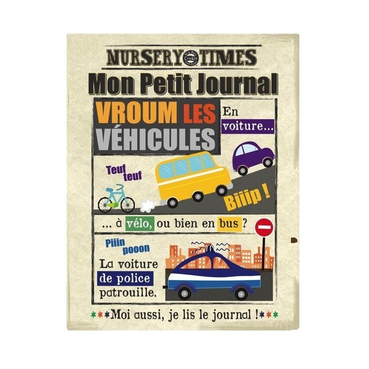 Mon petit journal en tissu - Les véhicules Mon petit journal en tissu - Les véhicules