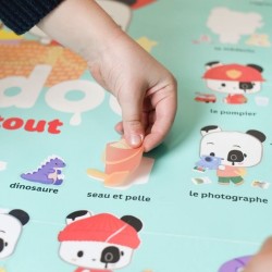 Poster imagier pédagogique Joue avec Gadou + 43 stickers