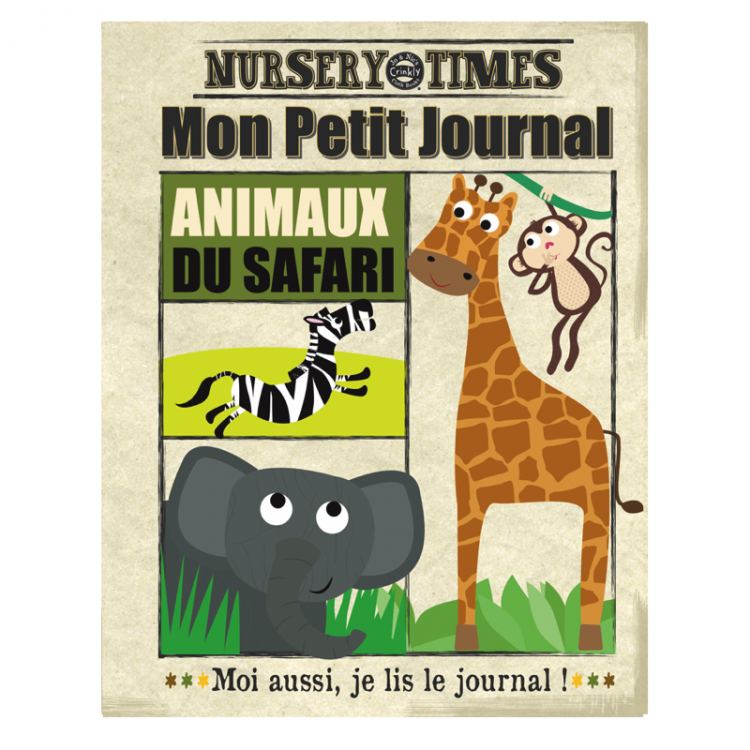 Mon petit journal en tissu - Le safari Mon petit journal en tissu - Le safari