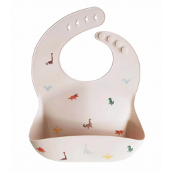 Bavoir repas souple silicone - Dinosaures