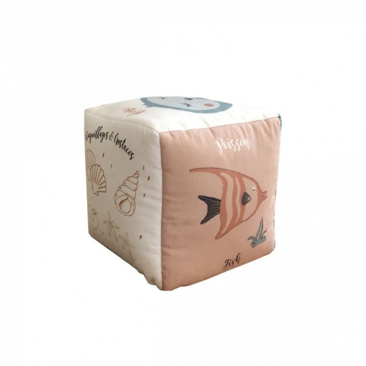 Cube d'éveil en tissu - Animaux la mer