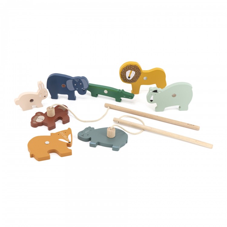 Jeu de pêche à la ligne en bois Jeu de pêche à la ligne en bois