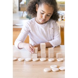 Jeu libre - Pièces pour compter en bois