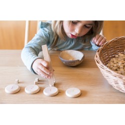 Jeu libre - Pièces pour compter en bois