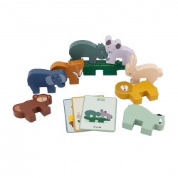 Jeu d'empilage - Animaux en bois