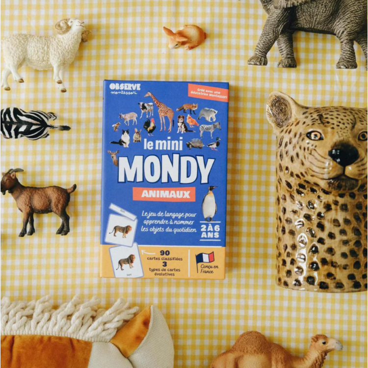 Le Mini-Mondy Animaux - Cartes de nomenclature Montessori