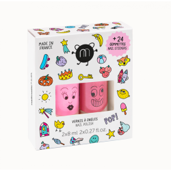 Set 2 vernis enfant et 24 gommettes d'ongles