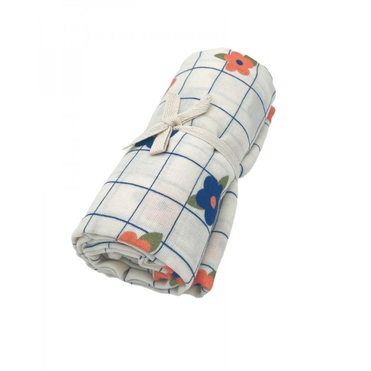 Maxi-lange motif Fleurs et carreaux Maxi-lange motif Fleurs et carreaux