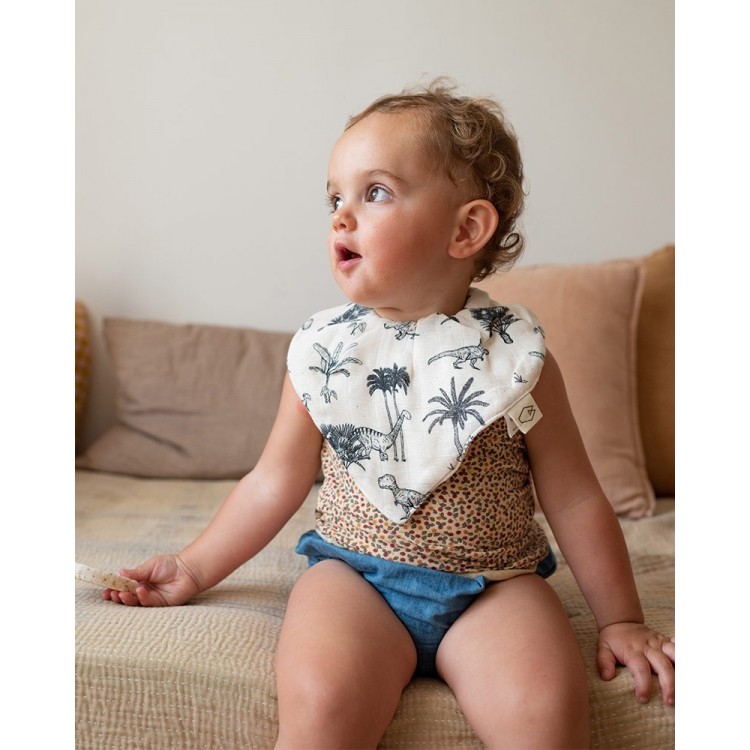 Bavoir bandana éponge Baby T-Rex
