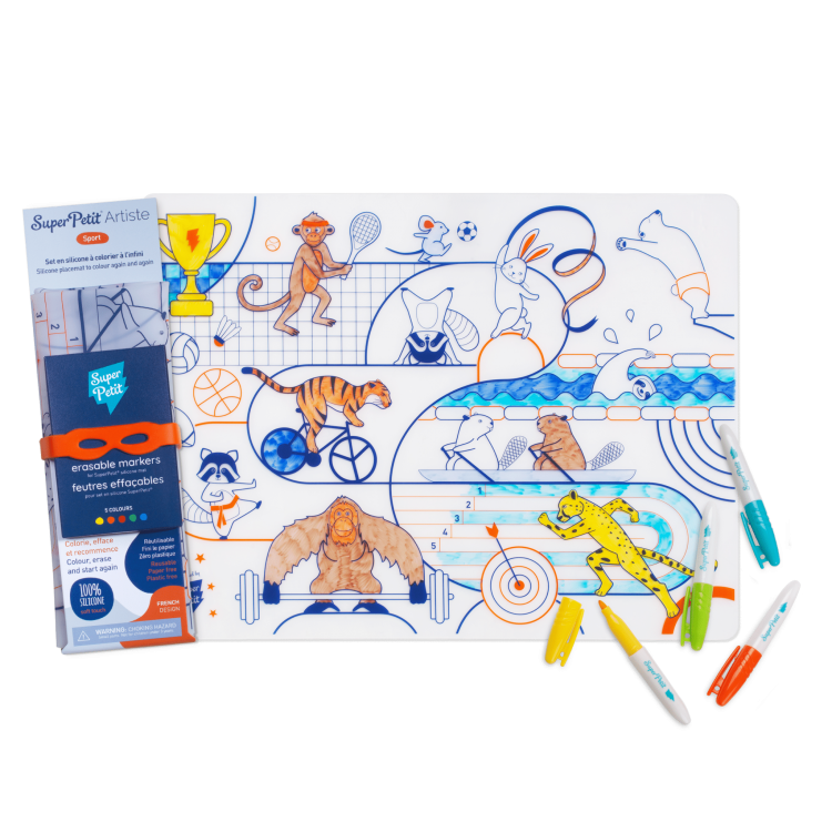 Set en silicone à colorier - Sport Set en silicone à colorier - Sport