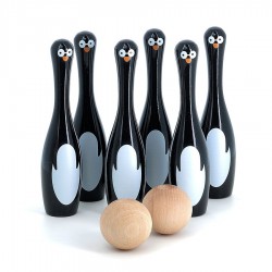 Quilles bowling en bois Pingouins